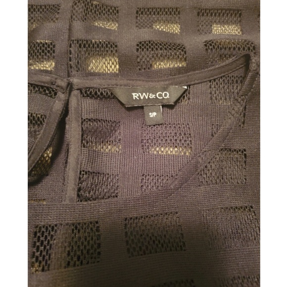 RW & CO. Black Sheer Sleeveless Blouse - Picture 5 of 5
